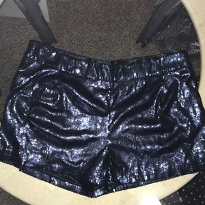 H81  Navy sequins shorts w/pockets